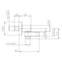 Шланговое подключение Bossini C54000 схема 3