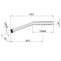 Хромированный ручной душ Bossini Agua Fit Air B00174.030 схема 2