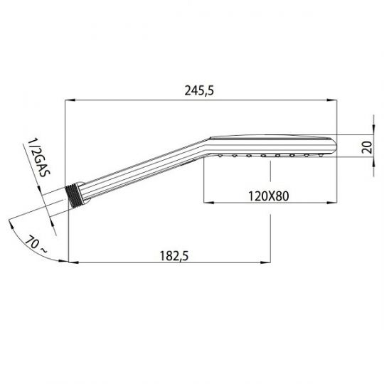 Хромированный ручной душ Bossini Agua Fit Air B00174.030 ФОТО