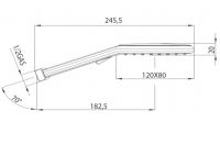 Ручной душ Bossini Agua Life B00177.030 wide rain shower схема 2