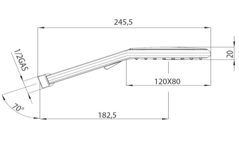 Ручной душ Bossini Agua Life B00177.030 wide rain shower схема 2