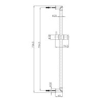 Душевая штанга Bossini 70 см D74000 схема 2