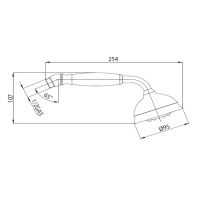 Круглая душевая лейка Bossini Roman 5 режимов B00586 схема 3