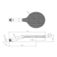 Круглый ручной душ с 1 режимом Bossini APICE B00900 диаметр 14 см схема 2