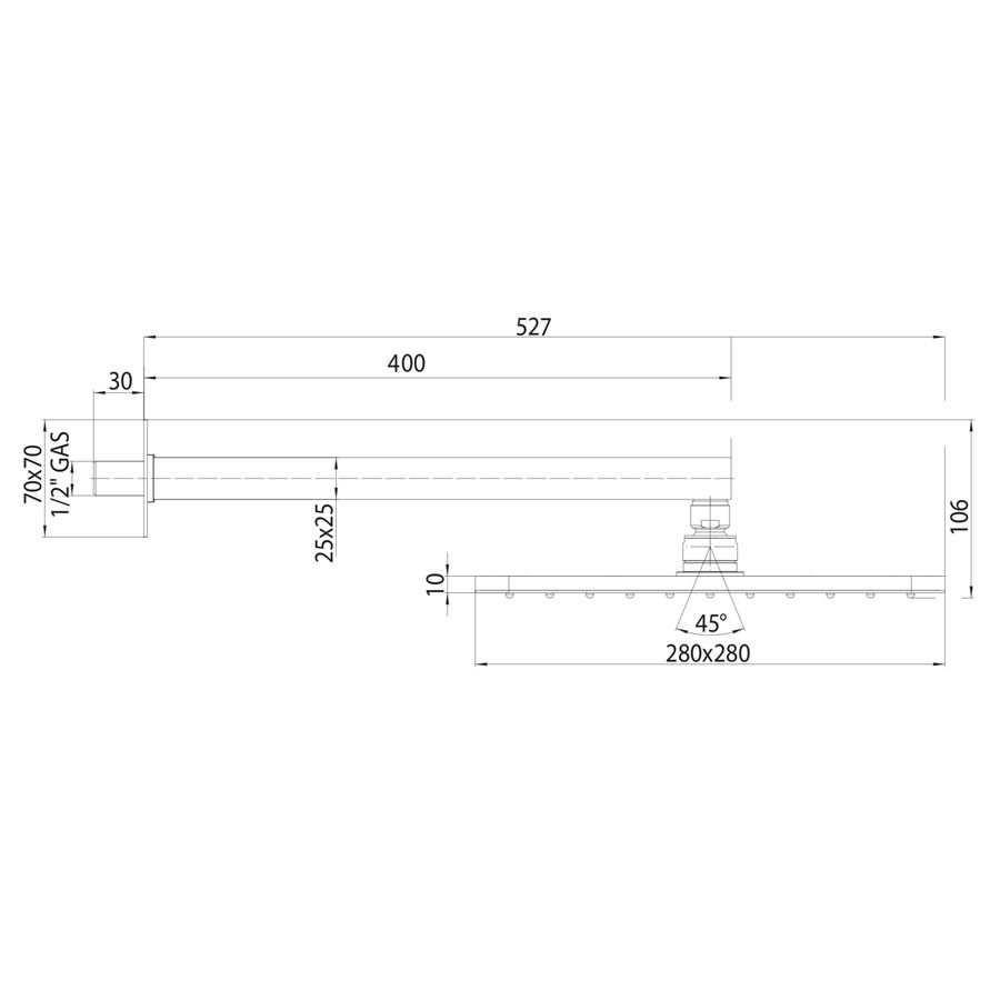 Верхний душ Bossini Cosmo H69598I.030 ФОТО