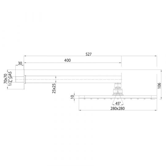 Верхний душ Bossini Cosmo H69598I.073 ФОТО