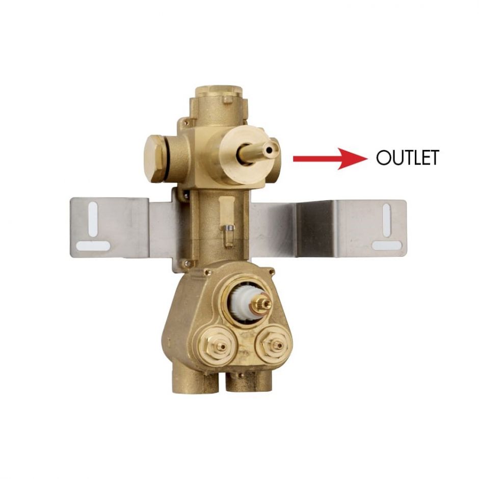 Изображение Встраиваемая часть термостатического смесителя Bossini APICE высокой пропускной способности на 1 выход, с вентилем Z030204000 (для Z035201 и Z035202)