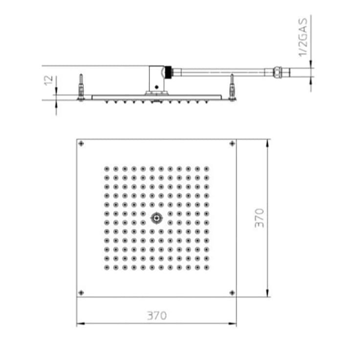 Верхний душ Bossini Dream Cube H38381 ФОТО