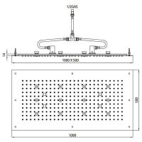 Верхний душ с подсветкой Bossini Dream XL 1 режим WI0382 схема 2