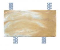 Бетонная гладкая фасадная плитка (350x250x15) с оцинкованными закладными для фасада дома