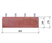 Бетонная панель сайдинга «Короед» с оцинкованными закладными для фасада дома