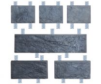 Бетонная фасадная плитка «Брук-паз» с оцинкованными закладными для фасада дома