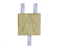 Бетонная фасадная плитка «Кварц №2» с оцинкованными закладными для облицовки стен дома