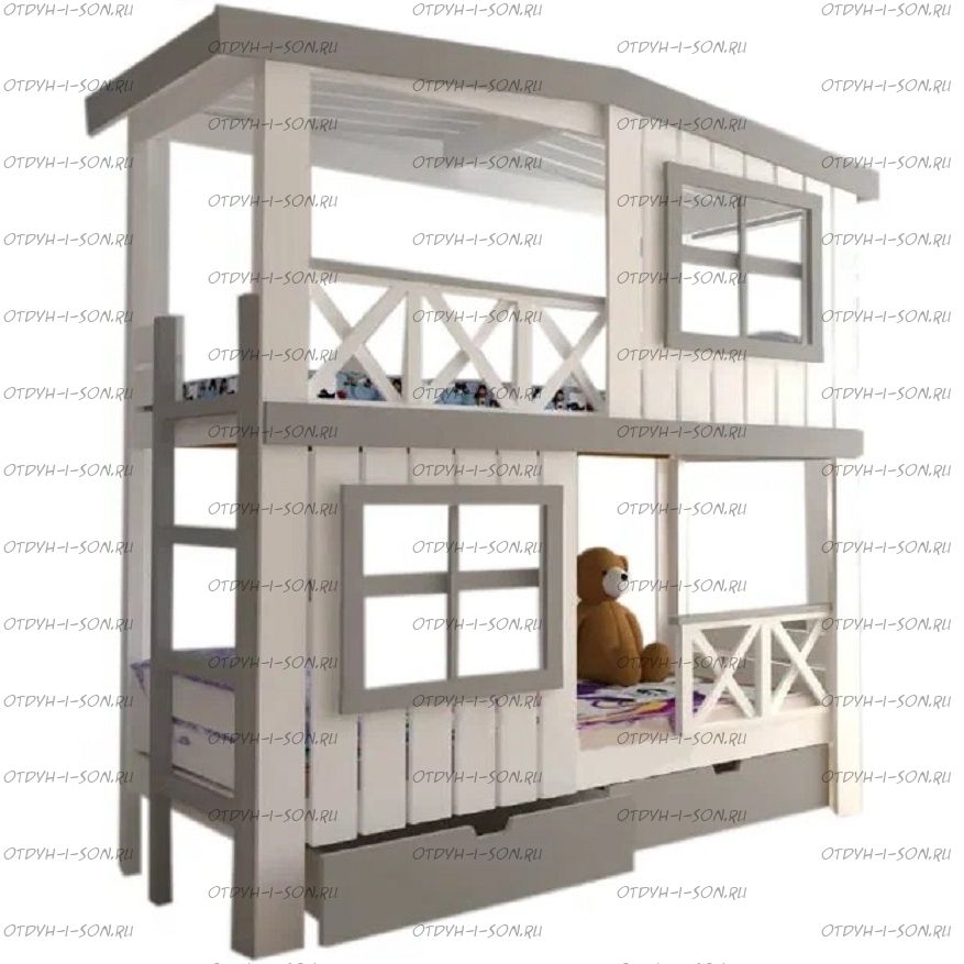 Кровать двухъярусная Домик Roof №20Z