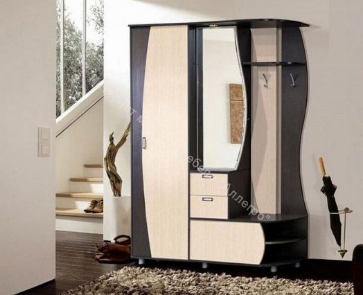 Прихожая Иннэс-1, 1.6 м, правая, венге/дуб белфорт