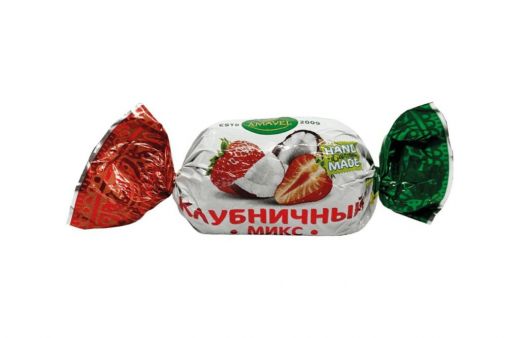 Конфеты Клубничный микс глазированные 1уп*1кг