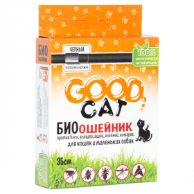 Ошейник от паразитов для кошек Good Cat БИОошейник черный 35 см