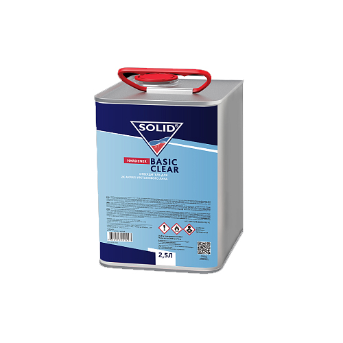 Solid BASIC Hardener - отвердитель для 2K акрил - уретанового лака, объем 2,5л.