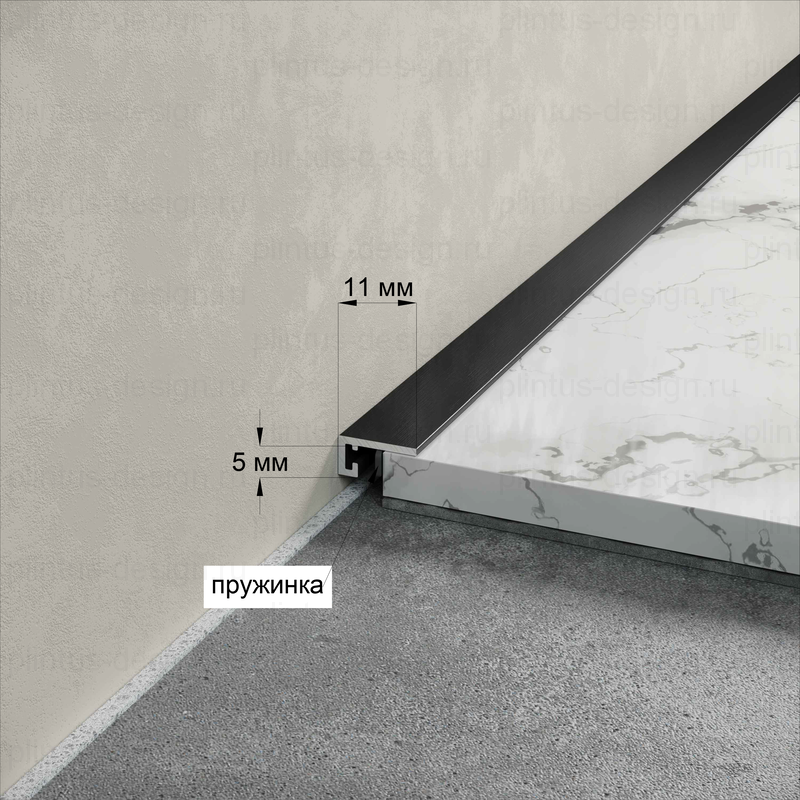 Микроплинтус Micro 11 Mini Laconistiq серебристый