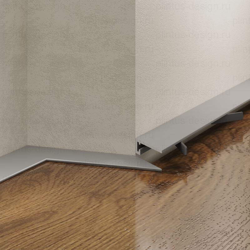 Микроплинтус Micro 15 Classic Laconistiq серебристый