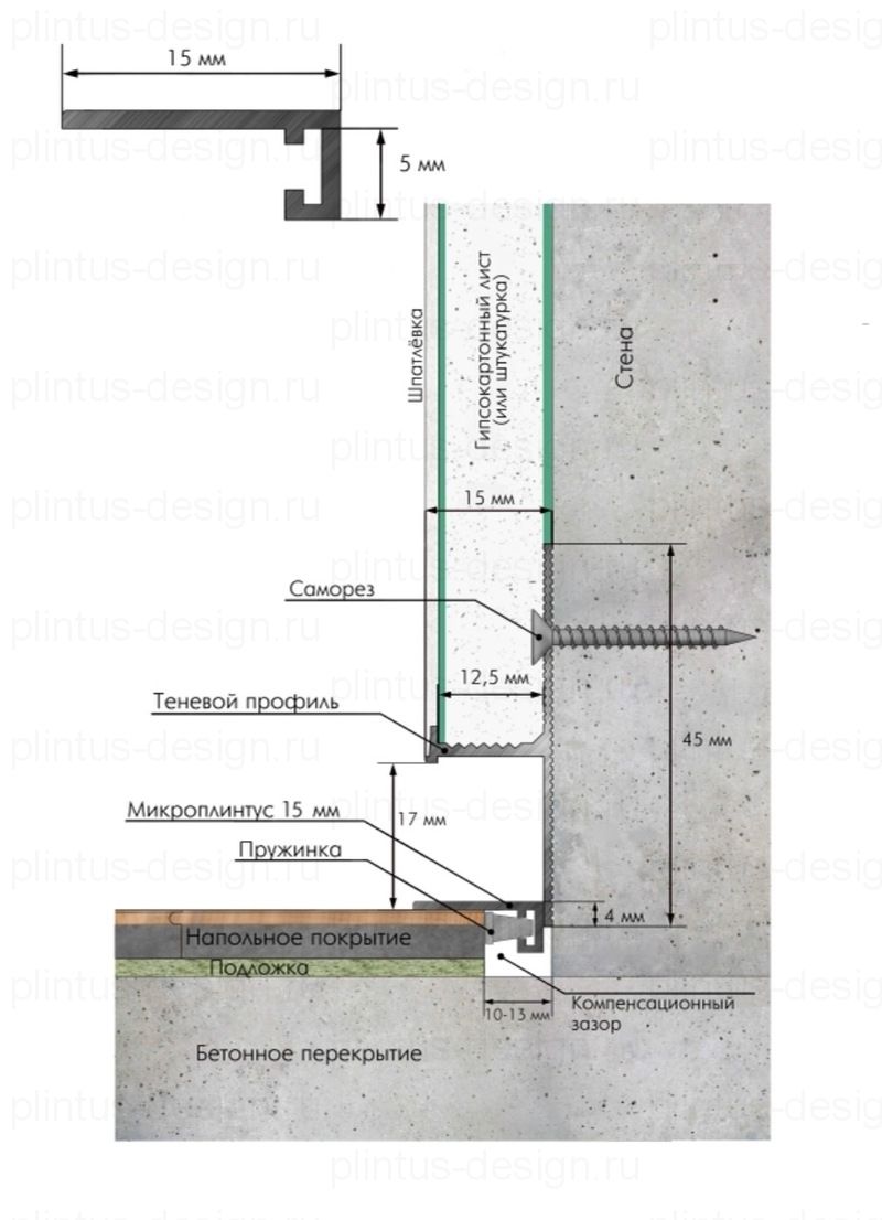 Микроплинтус Micro 15 Classic Laconistiq белый