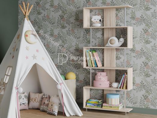 Стеллаж "Регион 058" с хромированными опорами