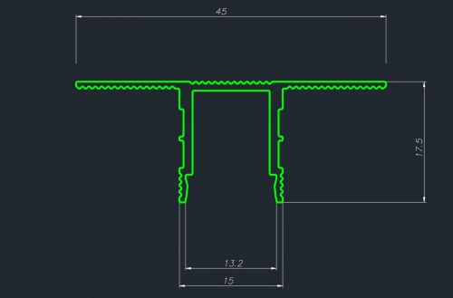 Декоративный стеновой профиль Pro Design 534 Не анодированный