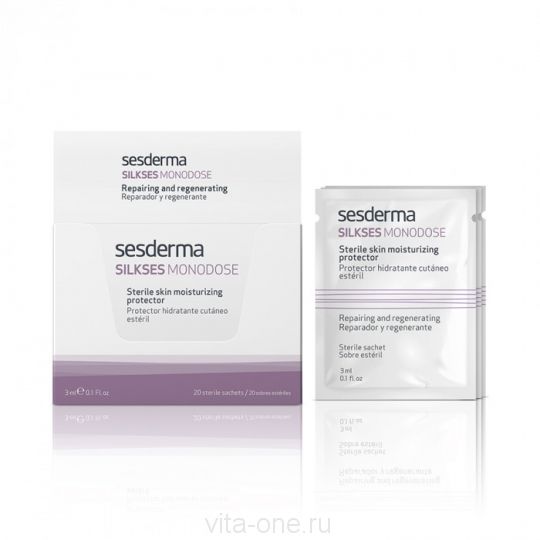 SILKSES MONODOSE Sterile skin moisturizing protector – Крем-протектор увлажняющий в индивидуальных упаковках Sesderma (Сесдерма) 3 мл * 20 шт