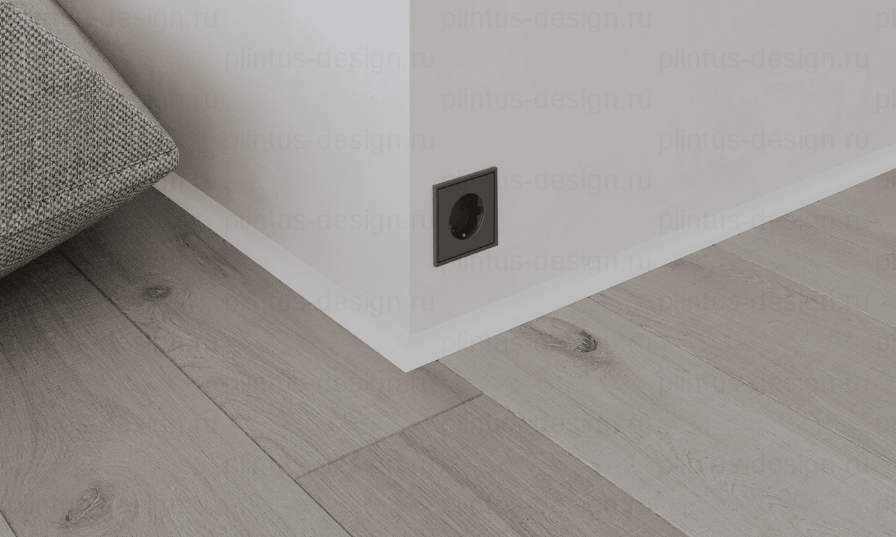 Микроплинтус Лайн Ликорн С-05.25.4 L-образный белый