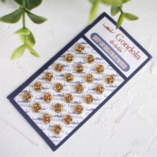 Кнопки пришивные металлические 6 мм, ц. золото