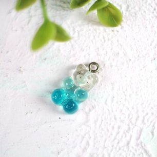 Подвеска - Мармеладный мишка мятный 18 мм. (комплект 5 шт.)