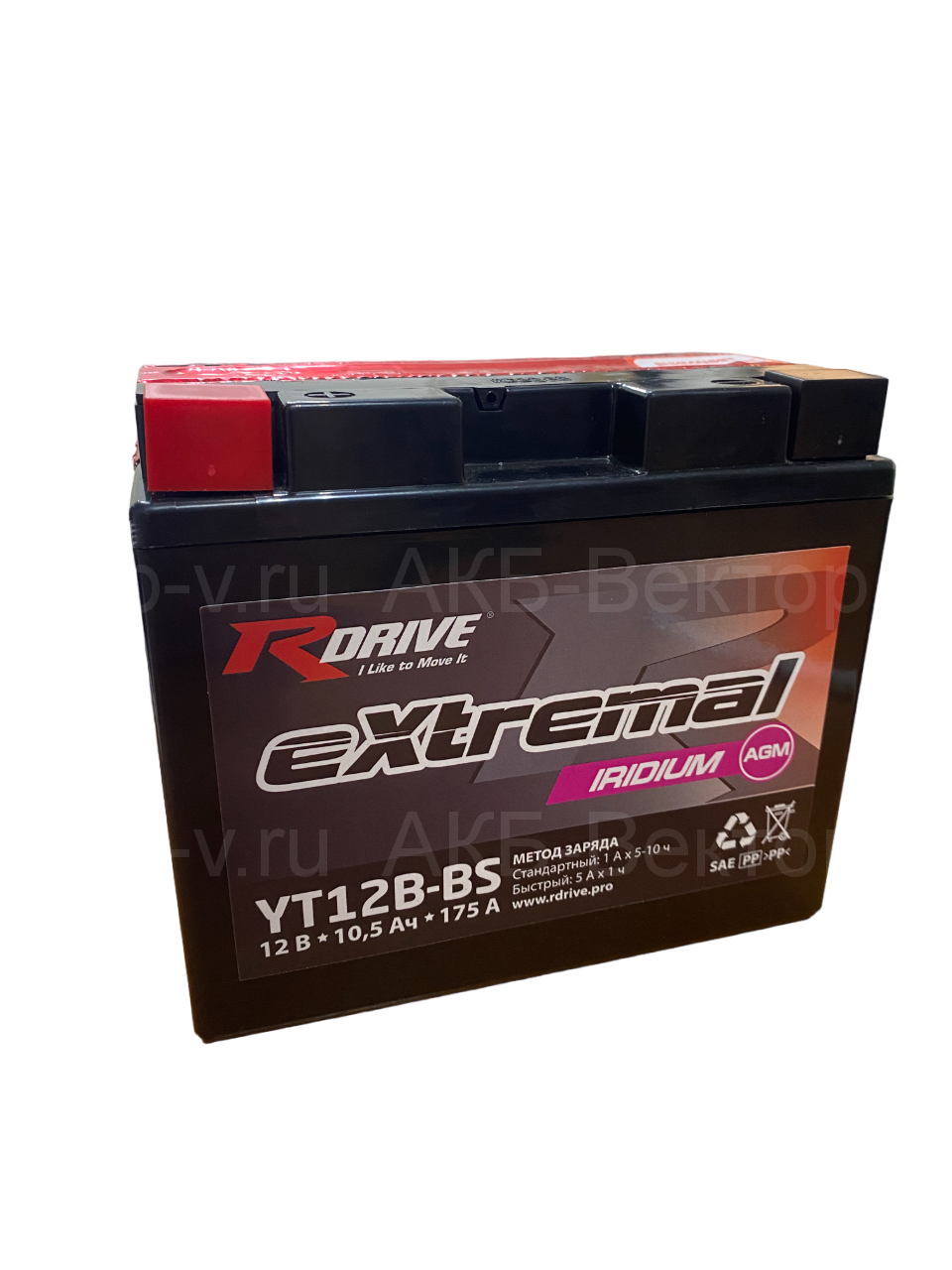 АКБ rDrive eXtremal Iridium YT12B-4-GEL (12Ач) Сухозаряженный