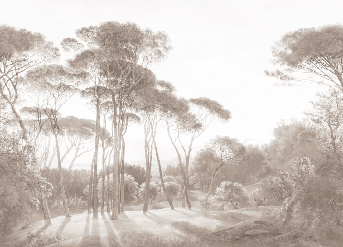 Italian Landscape, Sepia