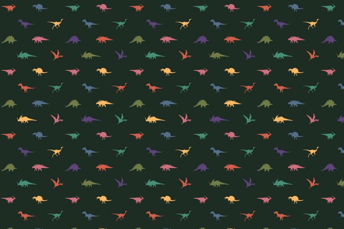 Dinosaurs pattern green q