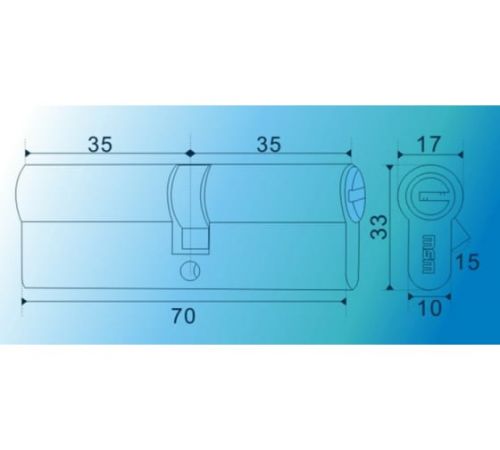 Цилиндровый механизм MSM C70, арт. CM-0002