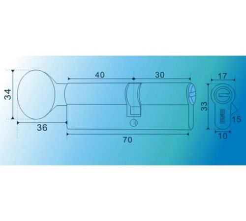 Цилиндровый механизм MSM CW70, арт. CM-0006