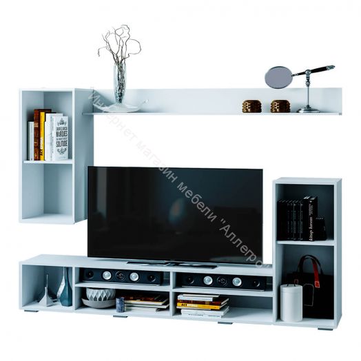 Гостиная "Диаманд" Белый глянец