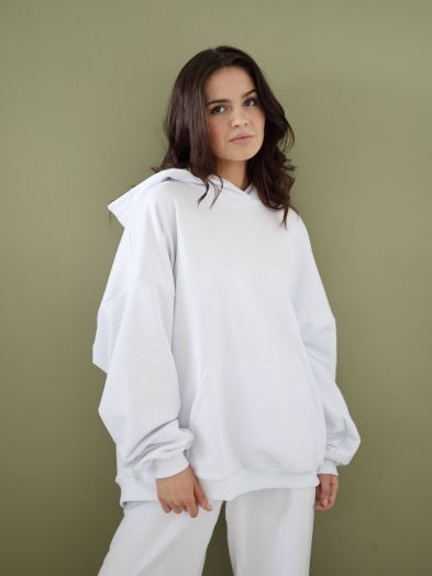Худи оверсайз белое