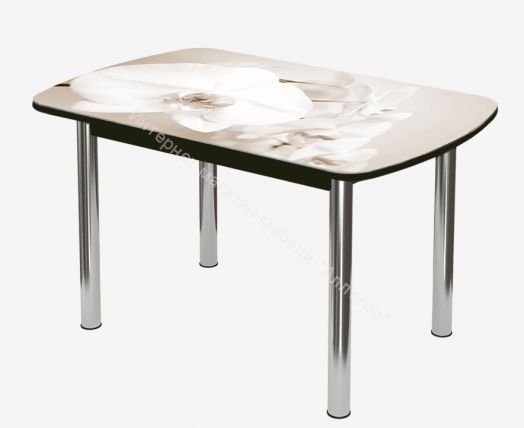 Стол обеденный "Бостон-2" Лунная орхидея/хром брифинг