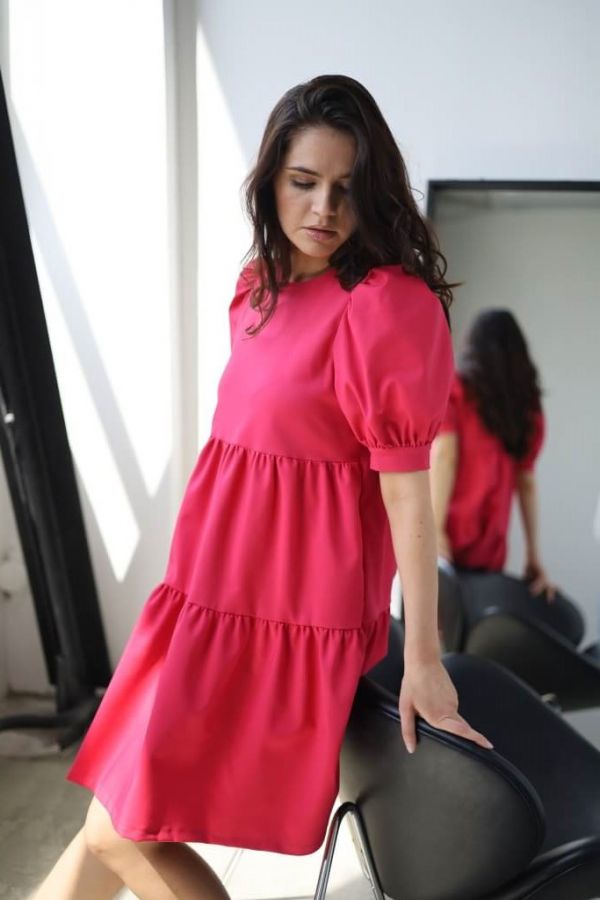 Платье Riva из хлопка розовое