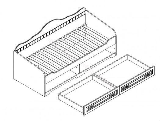 Кровать с ящиками "Прованс" (спальня)