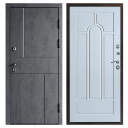 Входная дверь Termo-door  Вертикаль бетон Арка лиственница