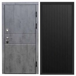 Входная дверь Termo-door Вертикаль Бетон FLAT Черный Кварц