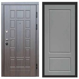 Входная дверь с терморазрывом Termo-door (Термодор) Виргиния Венге Марсель Грей Софт Металлическая
