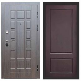 Входная дверь с терморазрывом Termo-door (Термодор) Виргиния Венге Марсель Шоколад Металлическая