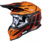 Just1 J39 Poseidon Fluo Orange Red Black шлем для мотокросса и эндуро