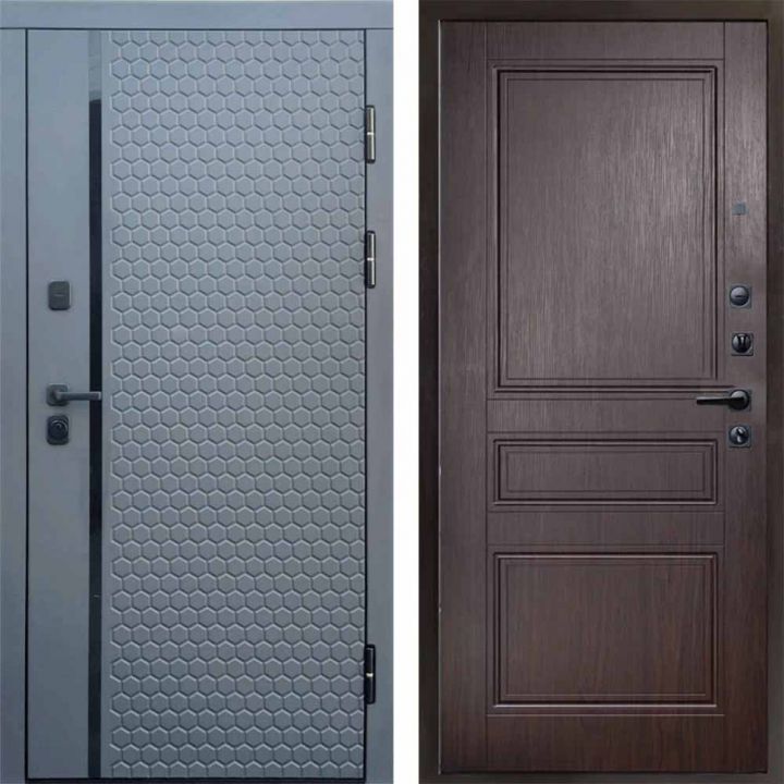 Входная дверь Termo-door SIMPLE Графит Классик Венге