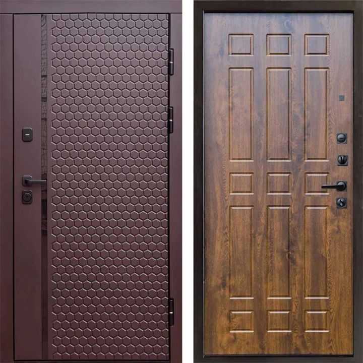Входная дверь Termo-door SIMPLE Шоколад Спарта Дуб