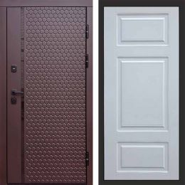 Входная дверь Termo-door SIMPLE Шоколад Лион Белый Софт