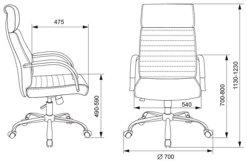 Кресло Бюрократ T-810N/SL